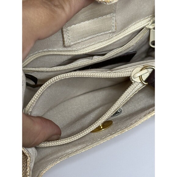 Vintage Etienne Aigner Handbag Paper Straw Handmade Trim Small Boho - Picture 16 of 16